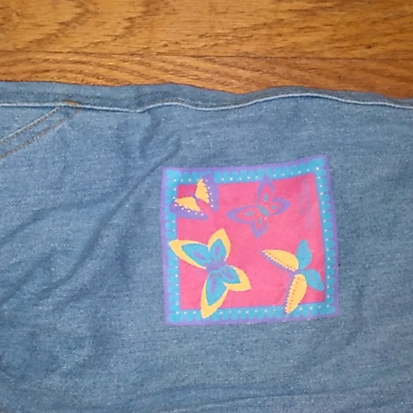 π¦ VINTAGE GIRLS OVERALLS w BUTTERFLY 90's Sz 6 - Picture 3 of 16